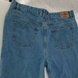 Cross & Winsor Leather Patch Light Blue Jeans Size 42X30 Regular Fit